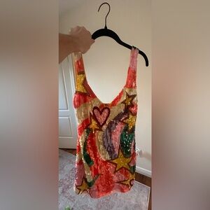 Nasty Gal Sequin Star and Heart Mini Dress